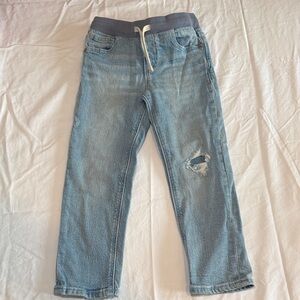 Old Navy Light Blue Relaxed Denim Jogger with Drawstring Waist